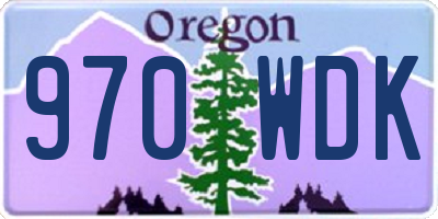 OR license plate 970WDK
