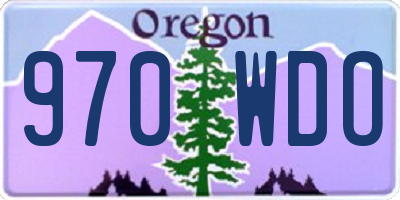 OR license plate 970WDO