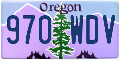 OR license plate 970WDV