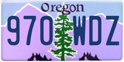 OR license plate 970WDZ