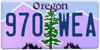 OR license plate 970WEA