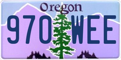 OR license plate 970WEE