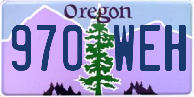 OR license plate 970WEH