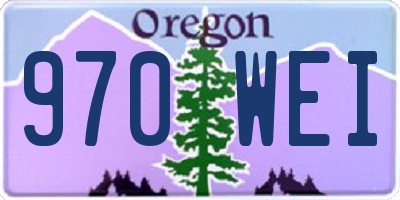 OR license plate 970WEI