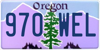 OR license plate 970WEL