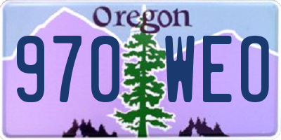OR license plate 970WEO