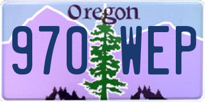 OR license plate 970WEP
