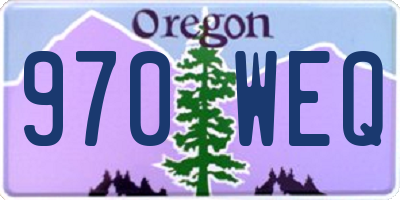 OR license plate 970WEQ