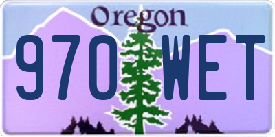 OR license plate 970WET