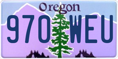 OR license plate 970WEU