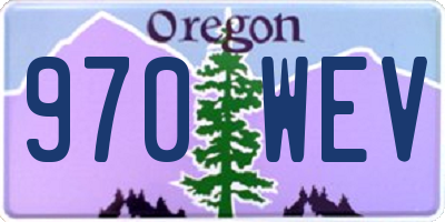 OR license plate 970WEV