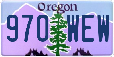 OR license plate 970WEW