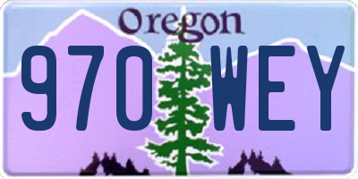 OR license plate 970WEY