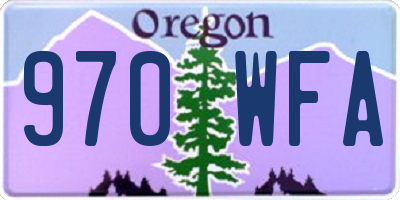 OR license plate 970WFA