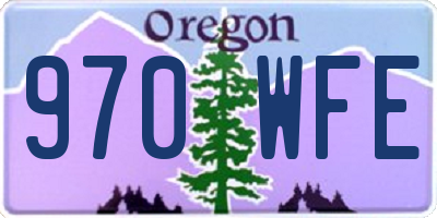 OR license plate 970WFE
