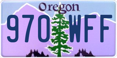 OR license plate 970WFF