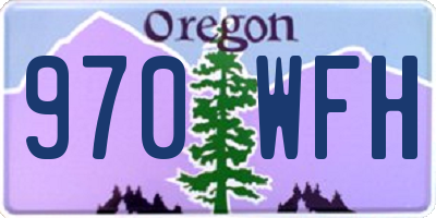 OR license plate 970WFH