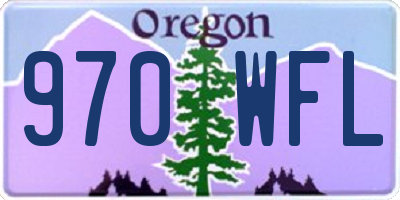 OR license plate 970WFL