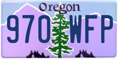 OR license plate 970WFP