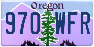 OR license plate 970WFR