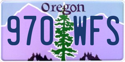 OR license plate 970WFS