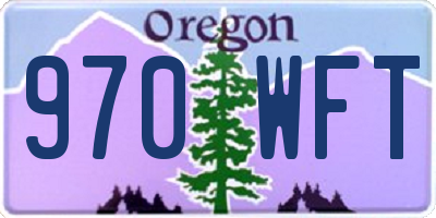 OR license plate 970WFT