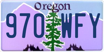 OR license plate 970WFY