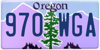 OR license plate 970WGA