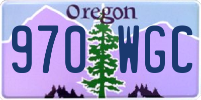 OR license plate 970WGC