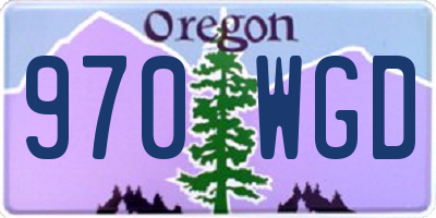OR license plate 970WGD