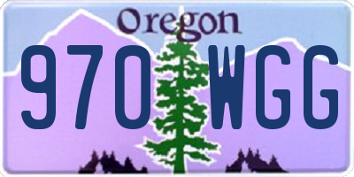 OR license plate 970WGG