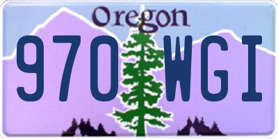 OR license plate 970WGI
