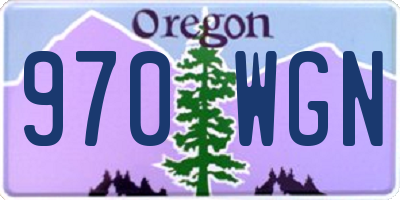 OR license plate 970WGN