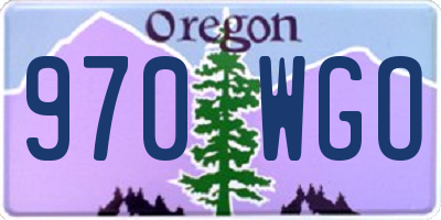 OR license plate 970WGO