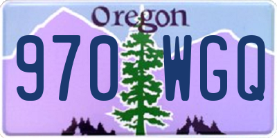 OR license plate 970WGQ