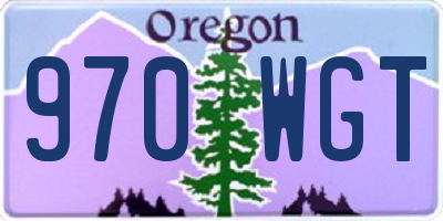 OR license plate 970WGT