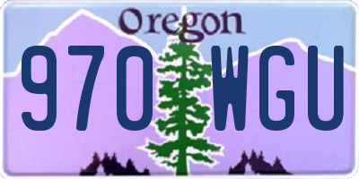 OR license plate 970WGU
