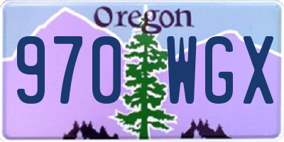 OR license plate 970WGX