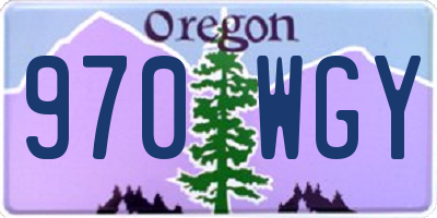 OR license plate 970WGY