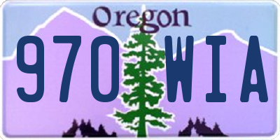 OR license plate 970WIA