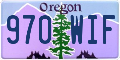 OR license plate 970WIF