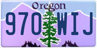 OR license plate 970WIJ