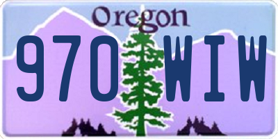 OR license plate 970WIW