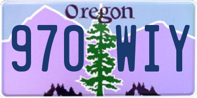 OR license plate 970WIY