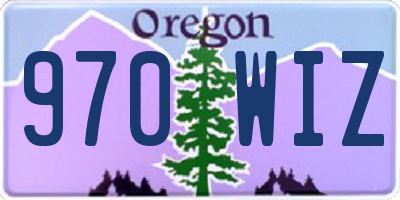 OR license plate 970WIZ