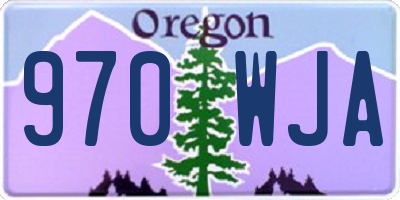 OR license plate 970WJA