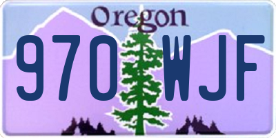 OR license plate 970WJF