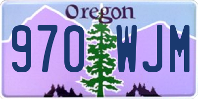 OR license plate 970WJM