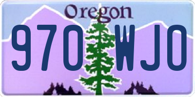 OR license plate 970WJO