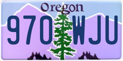 OR license plate 970WJU